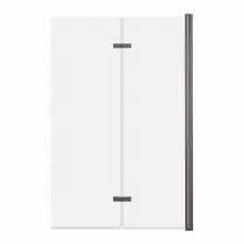 Parawan nawannowy 2-panelowy składany JEZIORAK 100cm grafit szczotkowany - AD Naturalnie